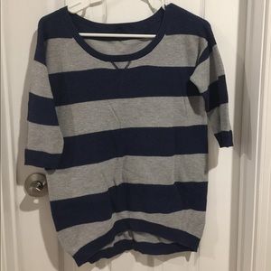 Striped Blue and Gray Sweater